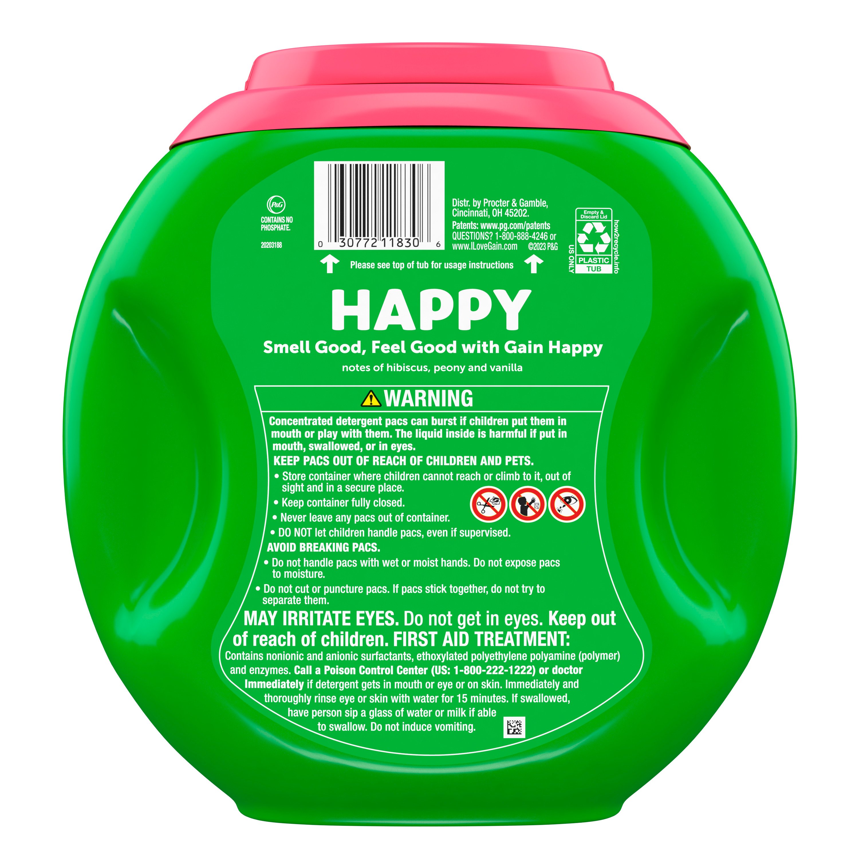 Gain Super Sized Flings! Happy Hibiscus Hula Laundry Detergent Pacs ...