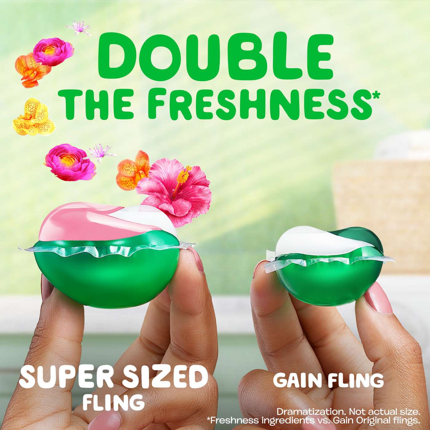 Gain Super Sized Flings! Happy Hibiscus Hula Laundry Detergent Pacs; image 8 of 9