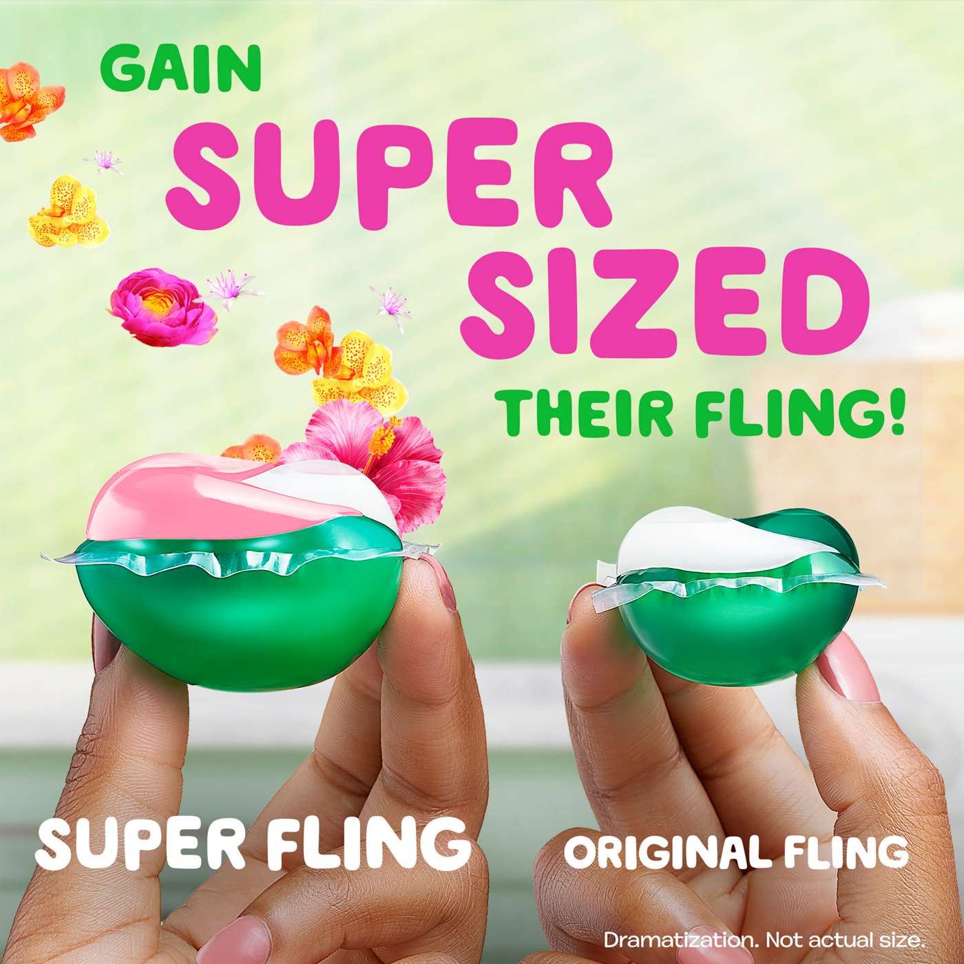 Gain Super Sized Flings! Happy Hibiscus Hula Laundry Detergent Pacs; image 10 of 10