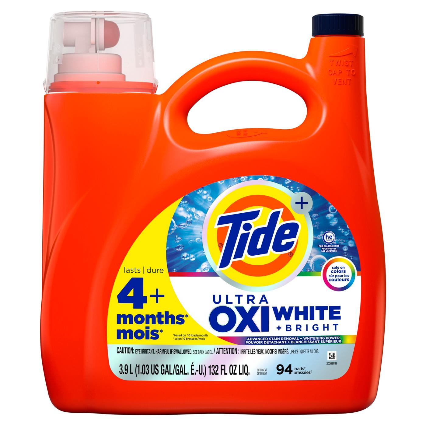 Tide Plus Ultra OXI White and Bright Liquid Laundry Detergent 94 Loads; image 2 of 10