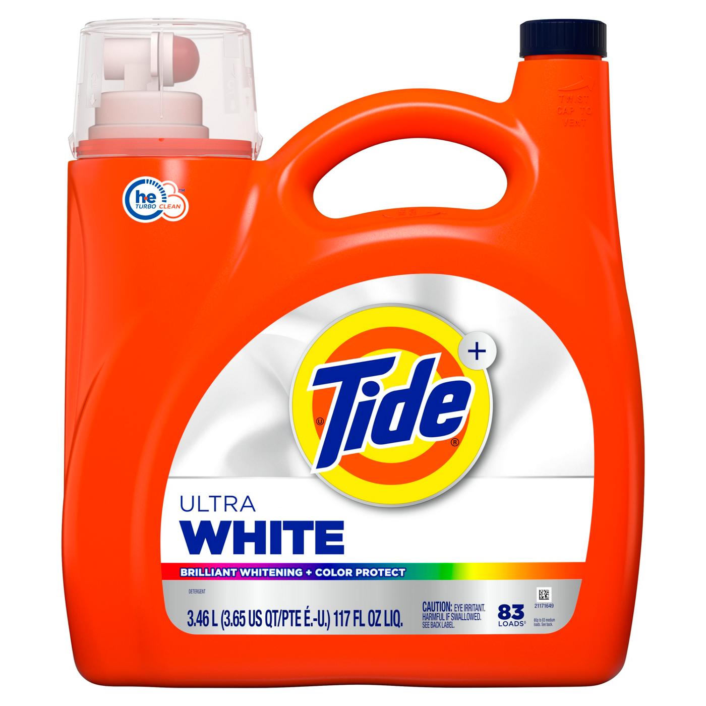 Tide Ultra White Liquid Laundry Detergent, 83 Loads; image 7 of 16