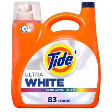 Tide Ultra White Liquid Laundry Detergent, 83 Loads, 117 oz