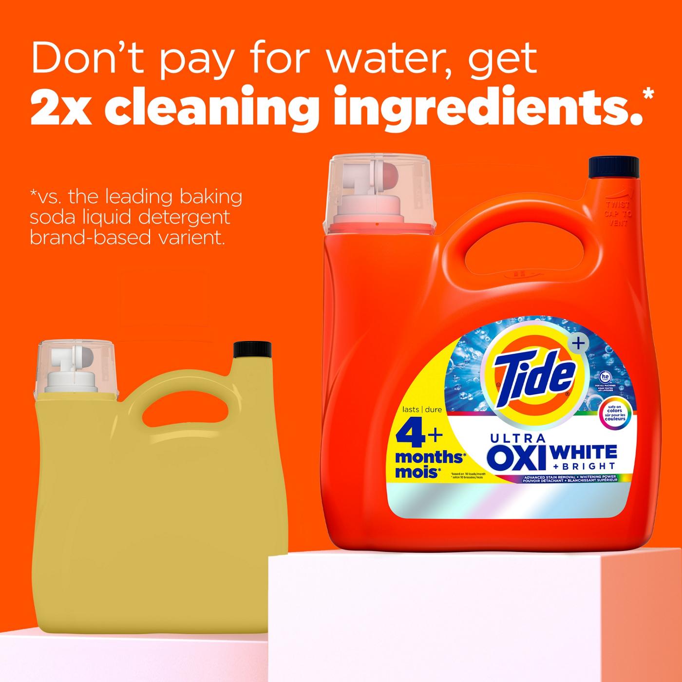 Tide Plus Ultra OXI White and Bright Liquid Laundry Detergent 94 Loads; image 3 of 10