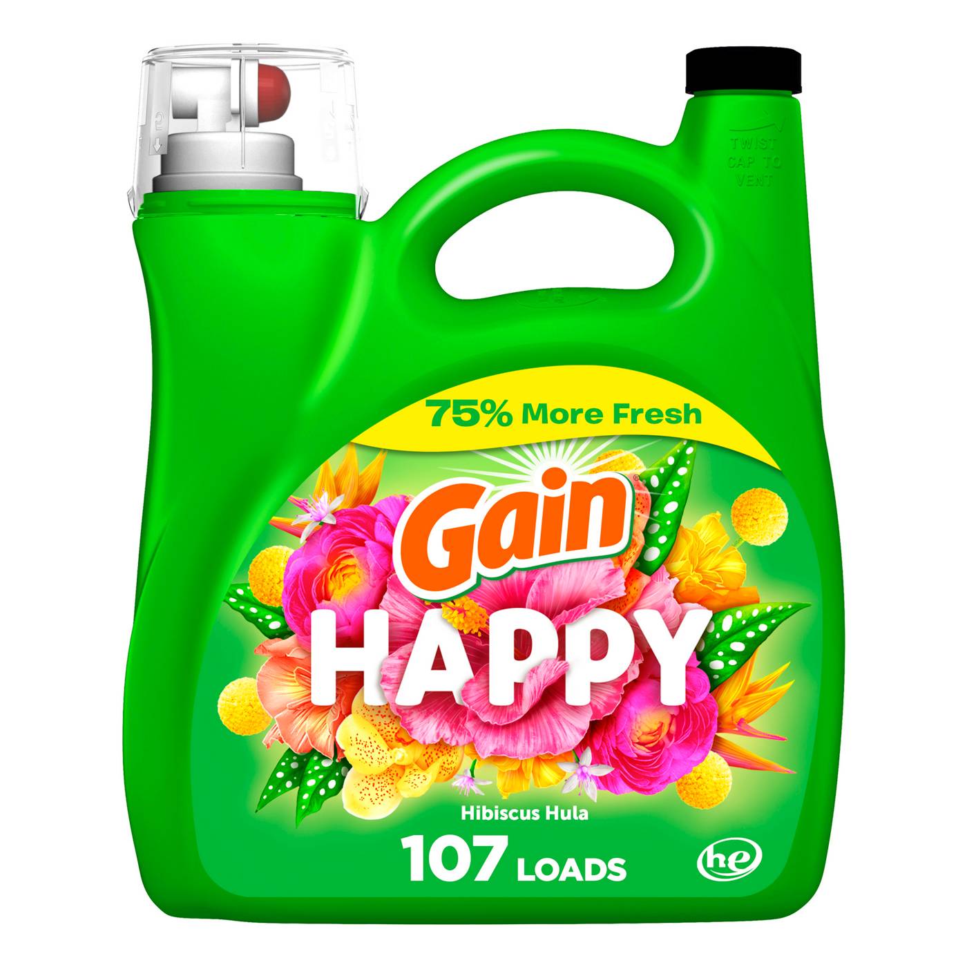 Gain Happy Hibiscus Hula Liquid Laundry Detergent 107 Loads; image 1 of 7