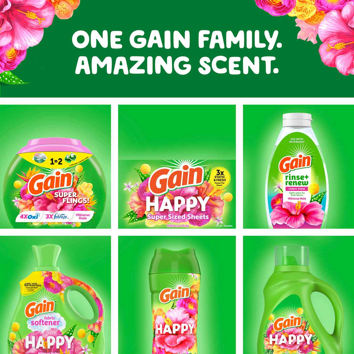 Gain Liquid Laundry Detergent, Happy Hibiscus Hula Scent, 100 Loads; image 8 of 8