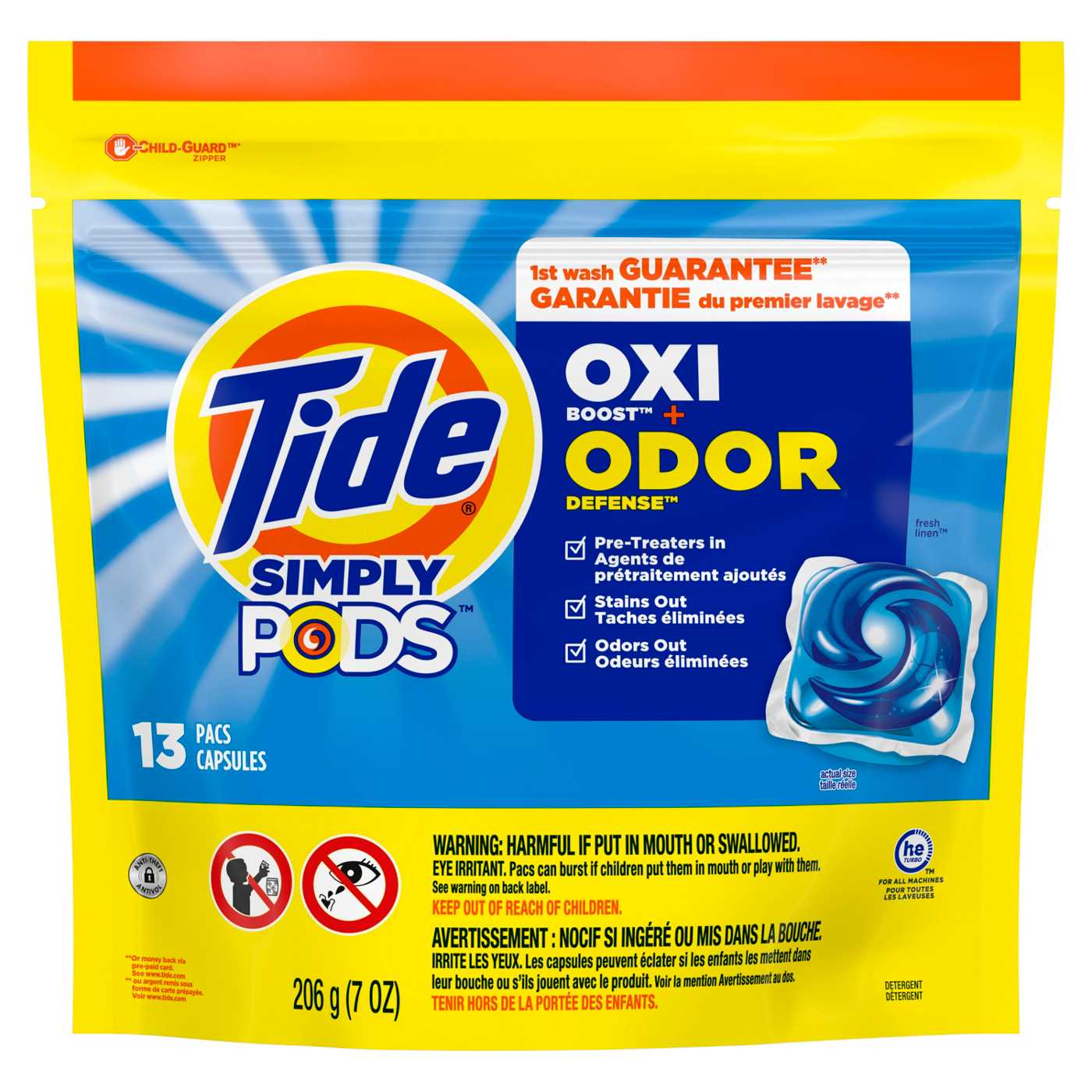 Tide Simply PODS Oxi Boost & Odor Defense Laundry Detergent Pacs; image 1 of 9