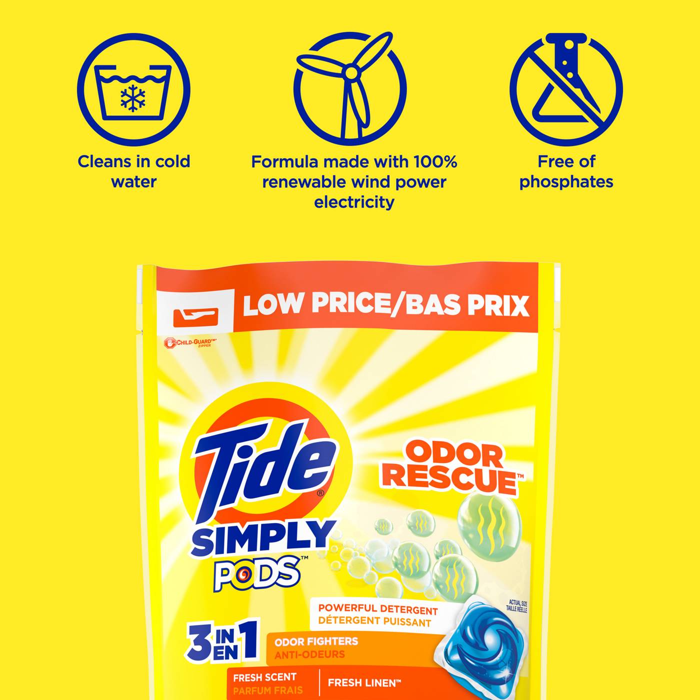Tide Simply PODS Oxi Boost & Odor Defense Laundry Detergent Pacs; image 3 of 9