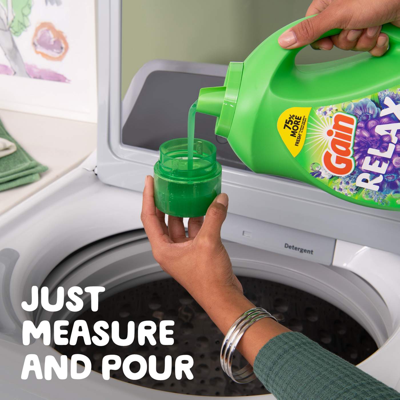 Gain Relax HE Liquid Laundry Detergent, 61 Loads - Dewdrop Dream; image 6 of 8