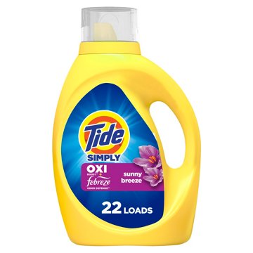 Tide Simply Oxi Boost + Febreze Odor Defense, 22 Loads, Febreze Sunny Breeze Scent