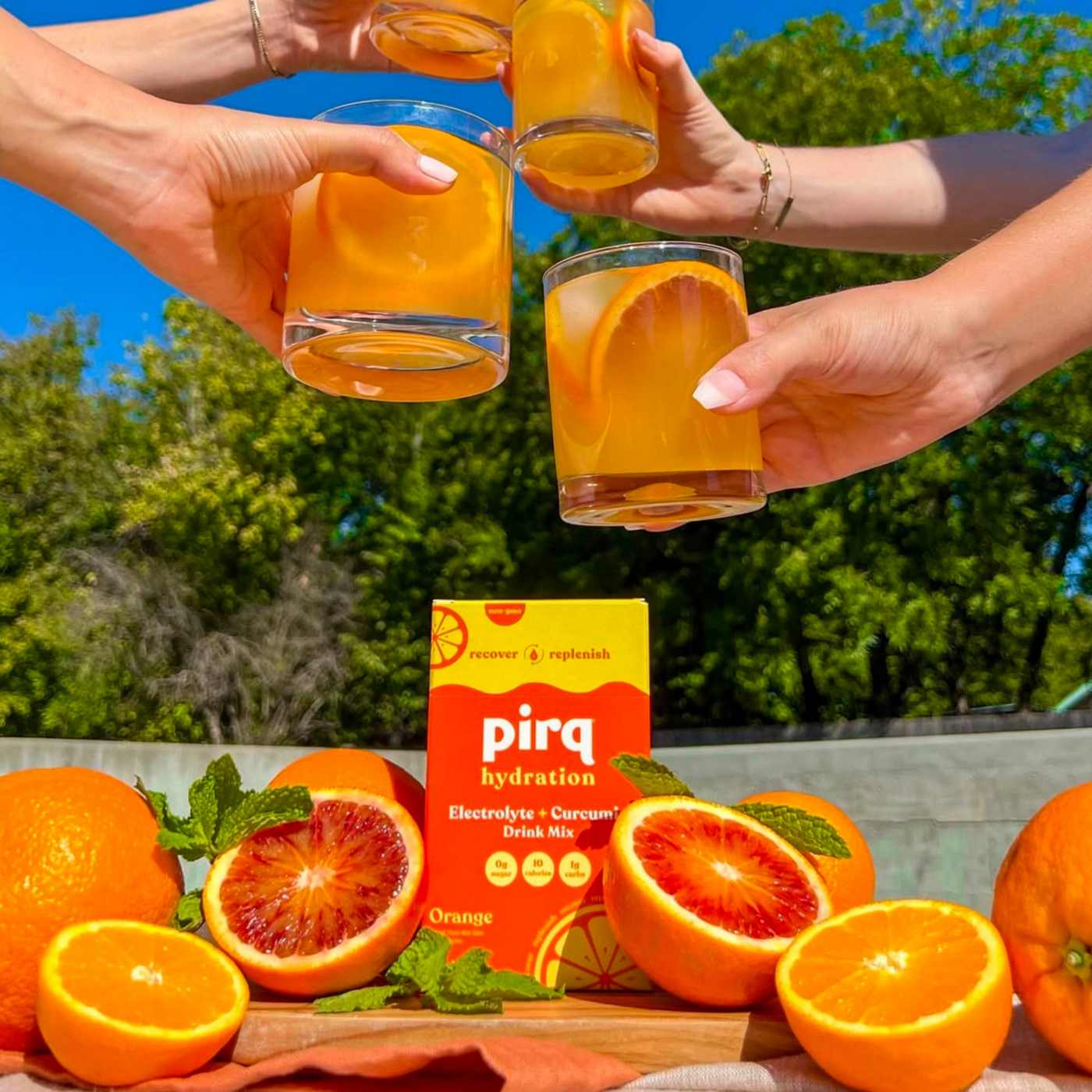 Pirq Hydration Electrolyte + Curcumin Drink Mix Stick Packs - Orange; image 2 of 5