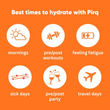 Pirq Hydration Electrolyte + Curcumin Drink Mix Stick Packs - Orange