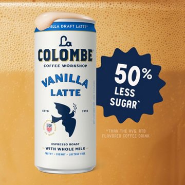 La Colombe Vanilla Draft Latte Espresso Roast with Milk