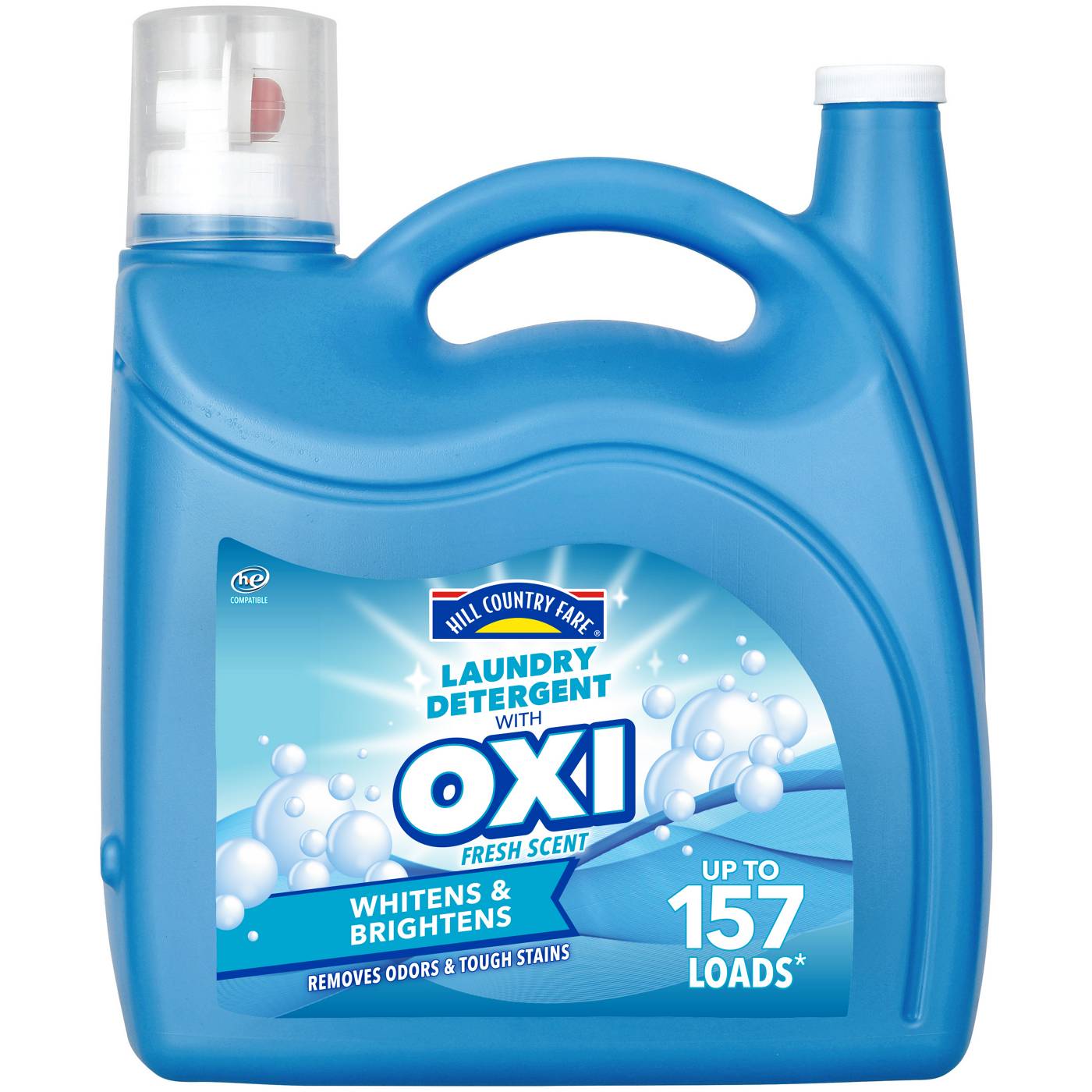 Hill Country Fare OXI HE Liquid Laundry Detergent, 157 Loads – Fresh Scent; image 1 of 7