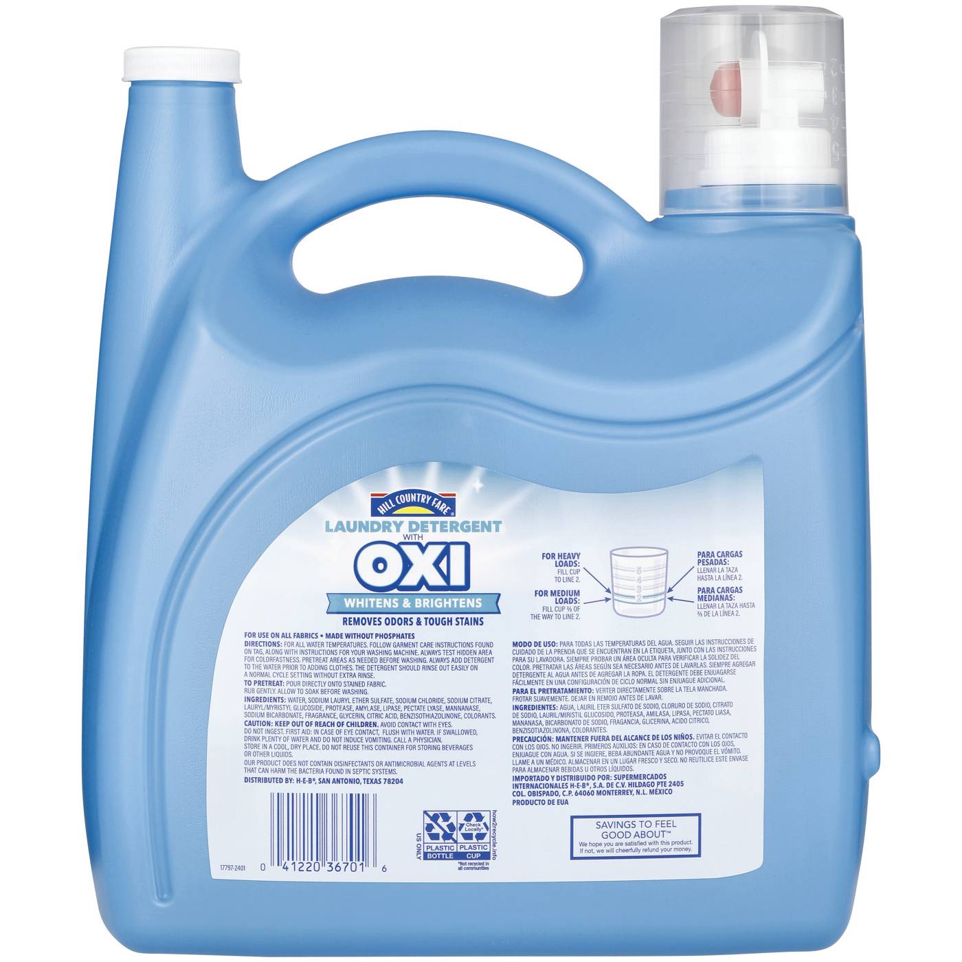 Hill Country Fare OXI HE Liquid Laundry Detergent, 157 Loads – Fresh Scent; image 2 of 3