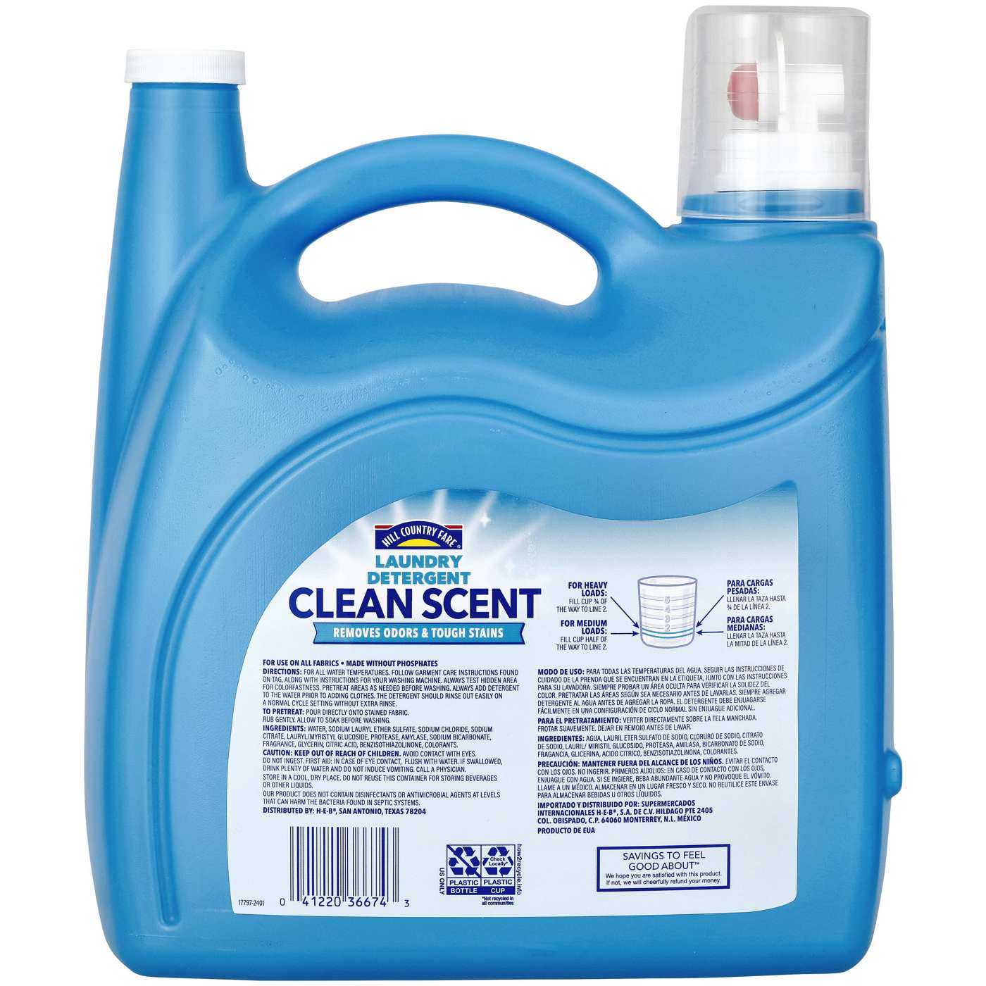 Hill Country Fare HE Liquid Laundry Detergent, 220 Loads – Clean; image 2 of 4