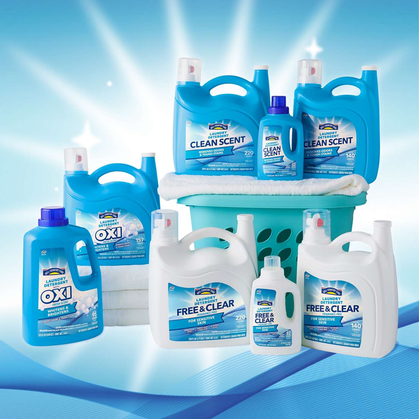 Hill Country Fare HE Liquid Laundry Detergent, 220 Loads – Clean; image 4 of 4