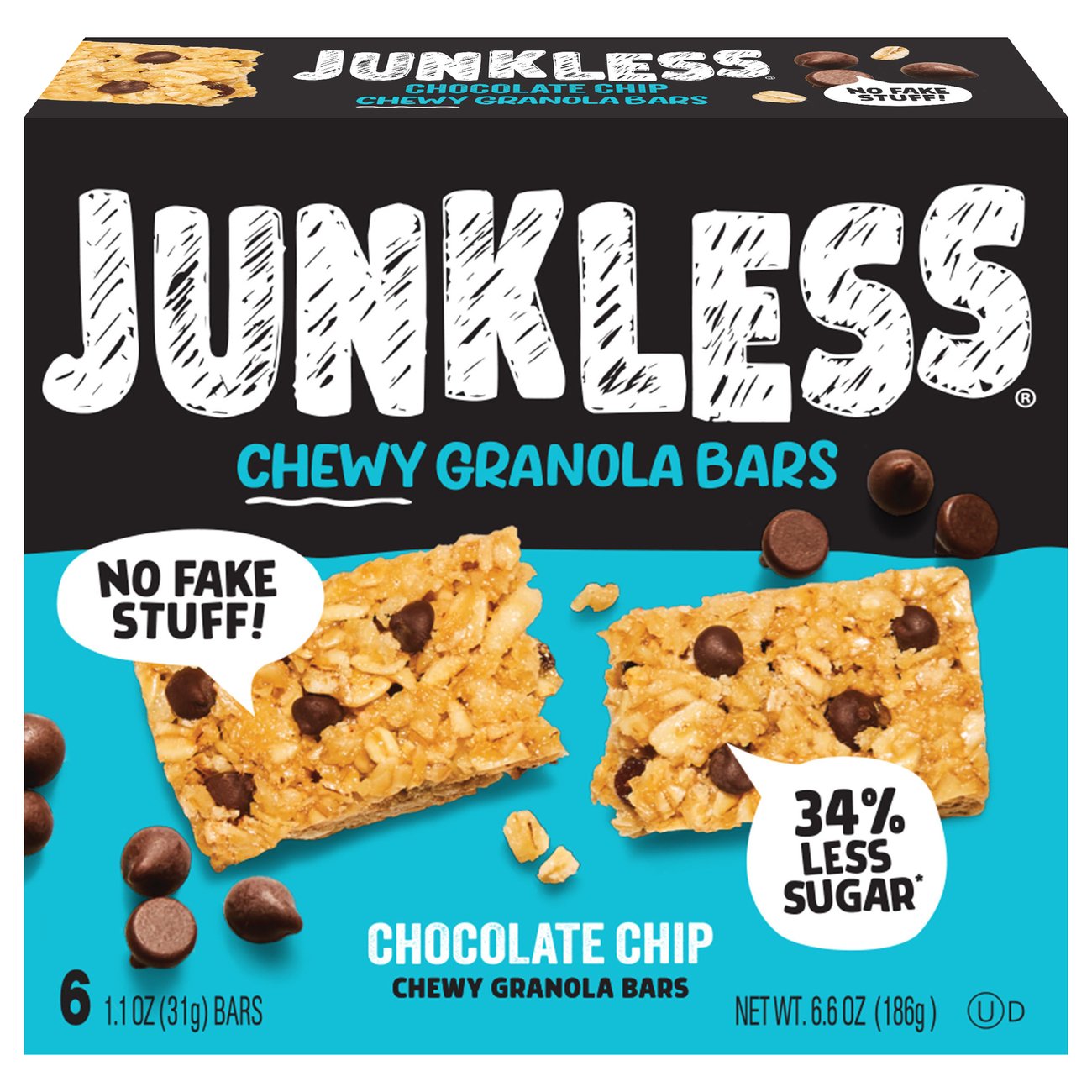 Junkless Chocolate Chip Chewy Granola Bars Shop Granola & snack bars