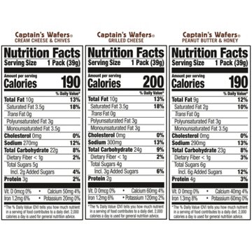 Lance Sandwich Crackers Variety Pack Captain's Wafers