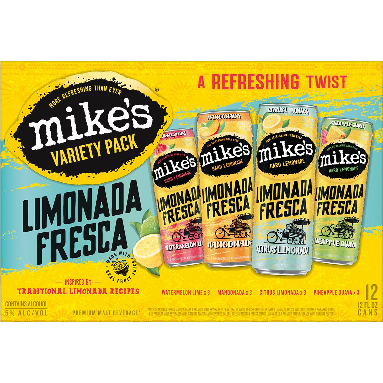 Mike's Limonada Fresca Variety 12 pk Cans - Shop Malt beverages ...