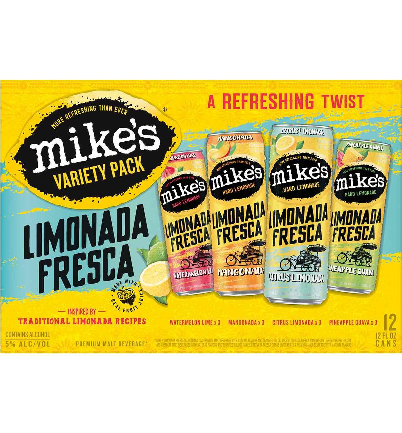 Mike's Limonada Fresca Variety Pack 12 pk Cans; image 1 of 5