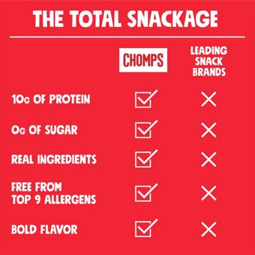 Chomps 10g Protein Original Beef Jerky Meat Sticks, 8 ct
