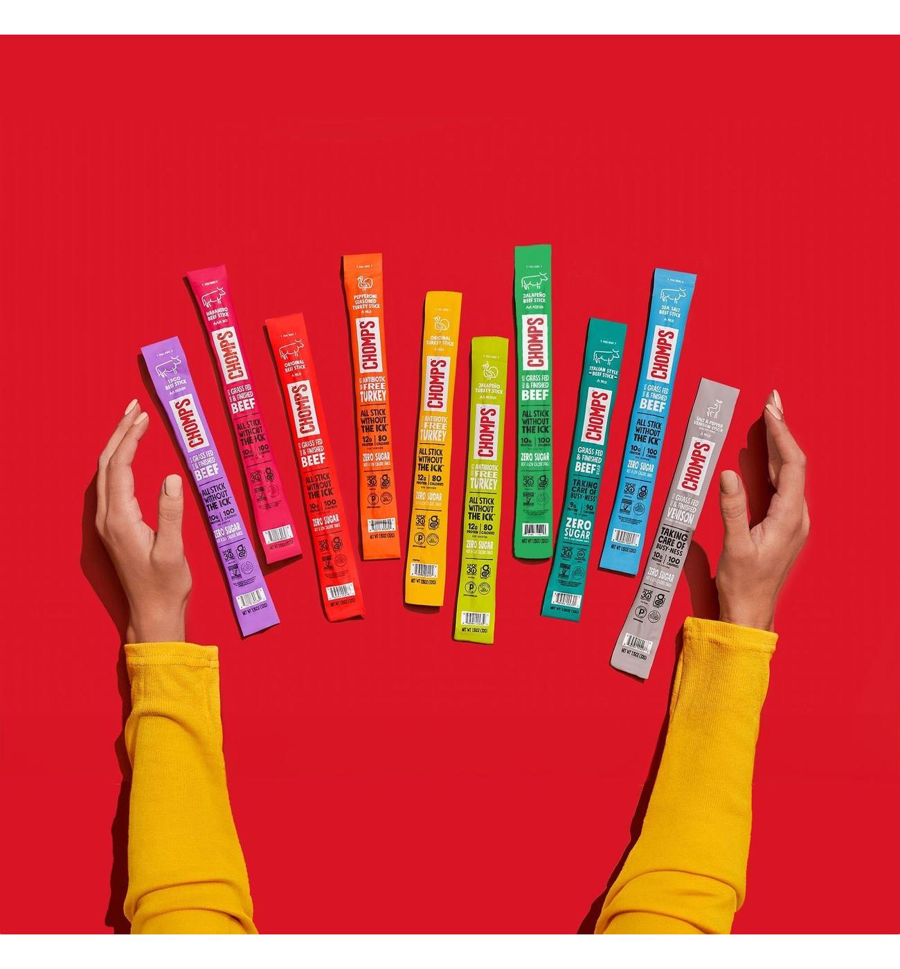 Chomps 10g Protein Original Beef Jerky Meat Sticks; image 4 of 4