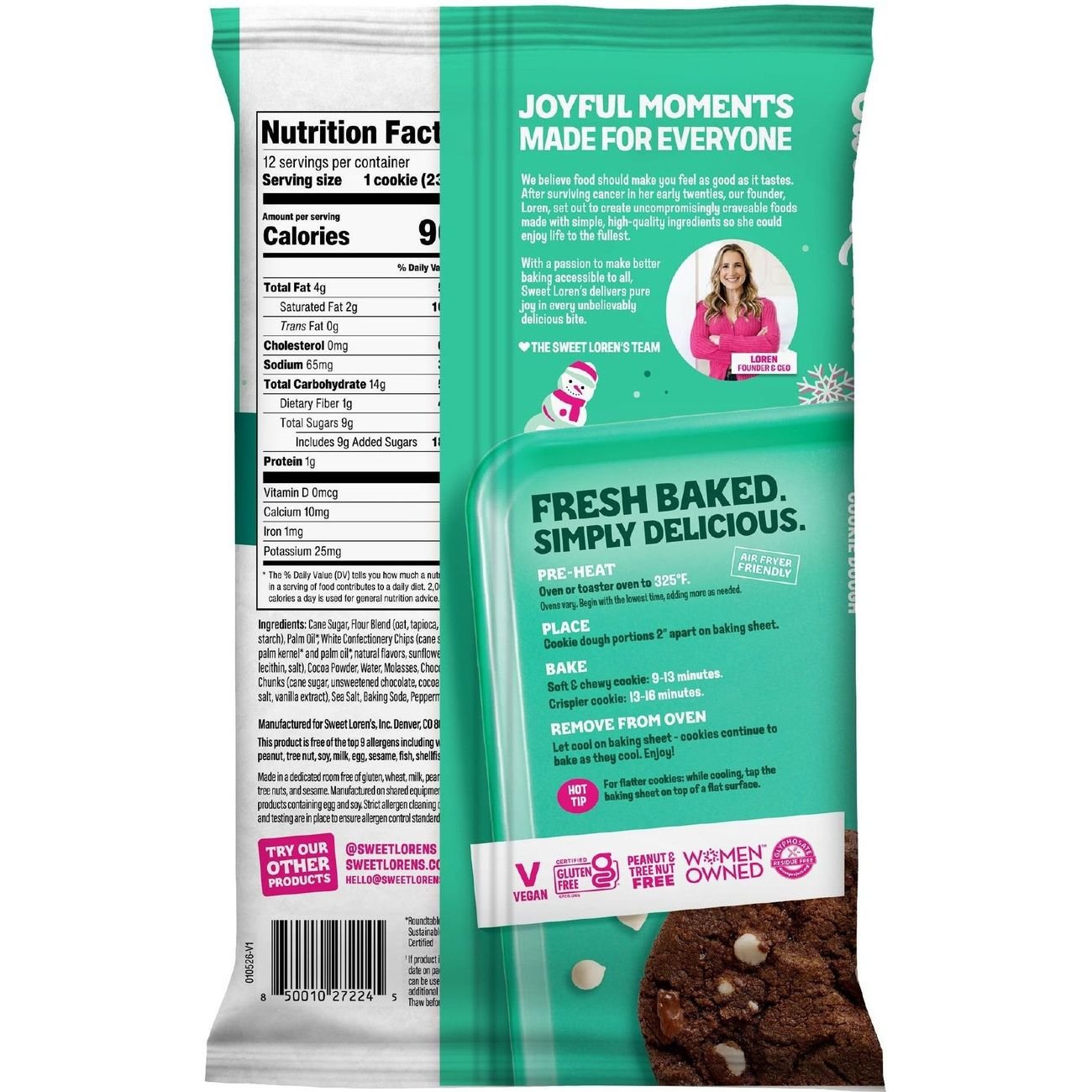 Sweet Loren's Gluten Free Chocolate Mint Cookie Dough - Shop