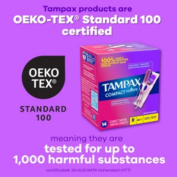 Tampax Radiant Pocket Tampons - Regular/Super, 28 ct