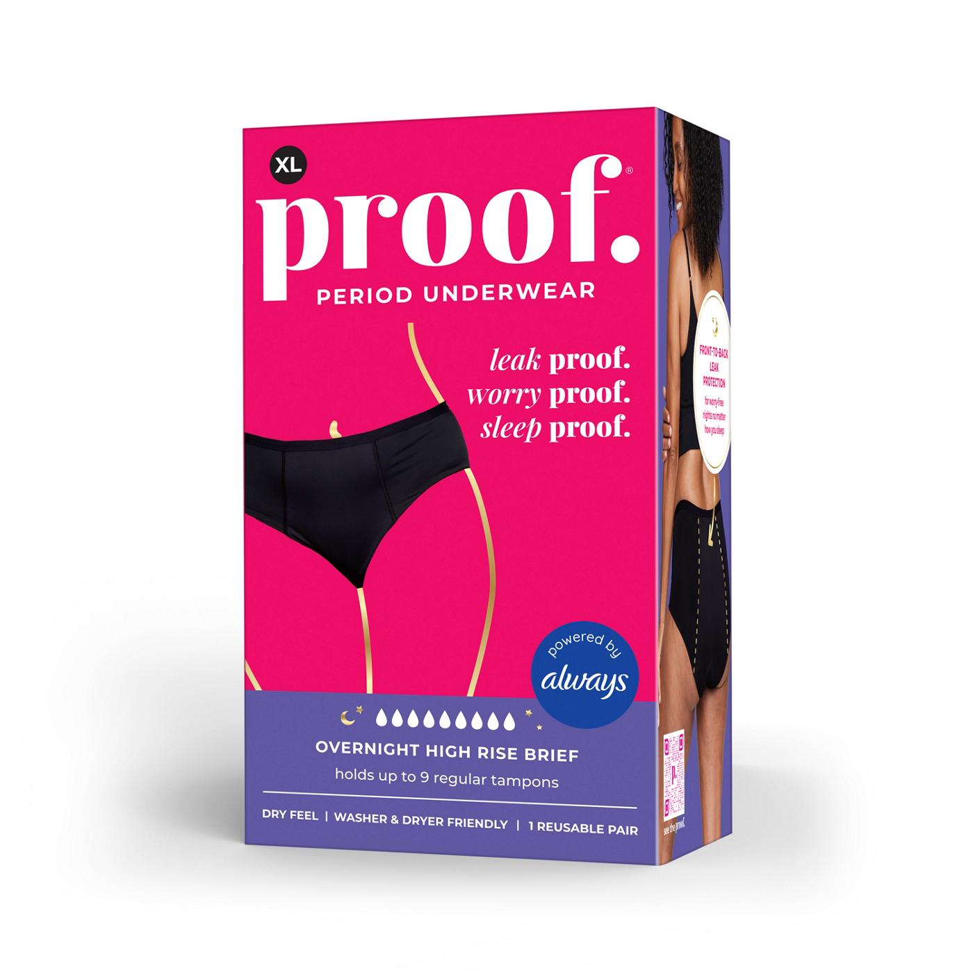 Proof Period Underwear Overnight High Rise Brief - XL; image 5 of 5