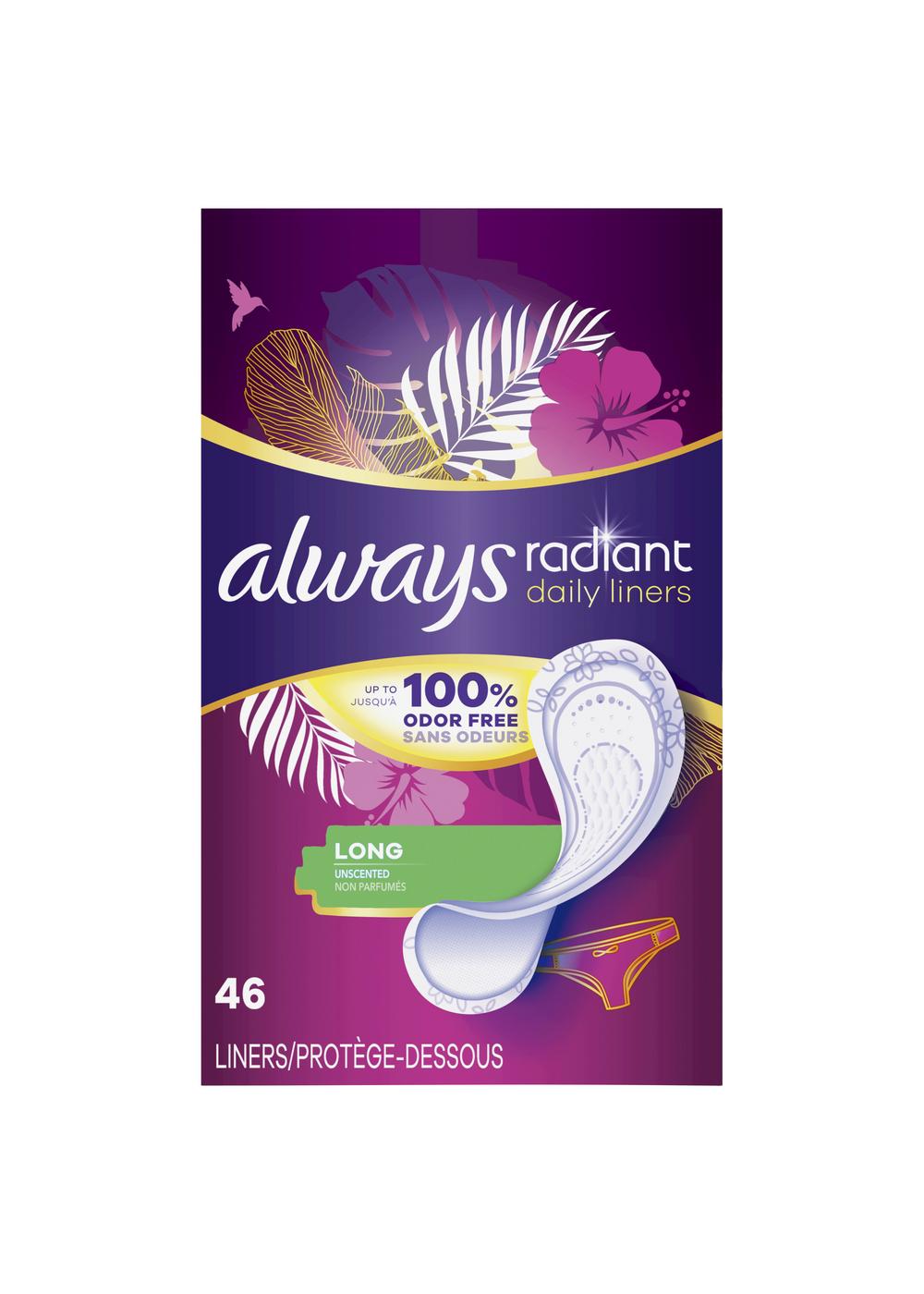 Always Radiant Daily Liners - Long; image 1 of 10