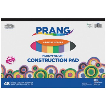 Prang Construction Paper Pad - 8 Bright Colors, 48 ct