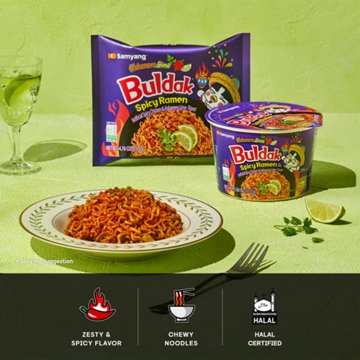 Samyang Buldak Habanero Lime Spicy Chicken Ramen Instant Soup Packs