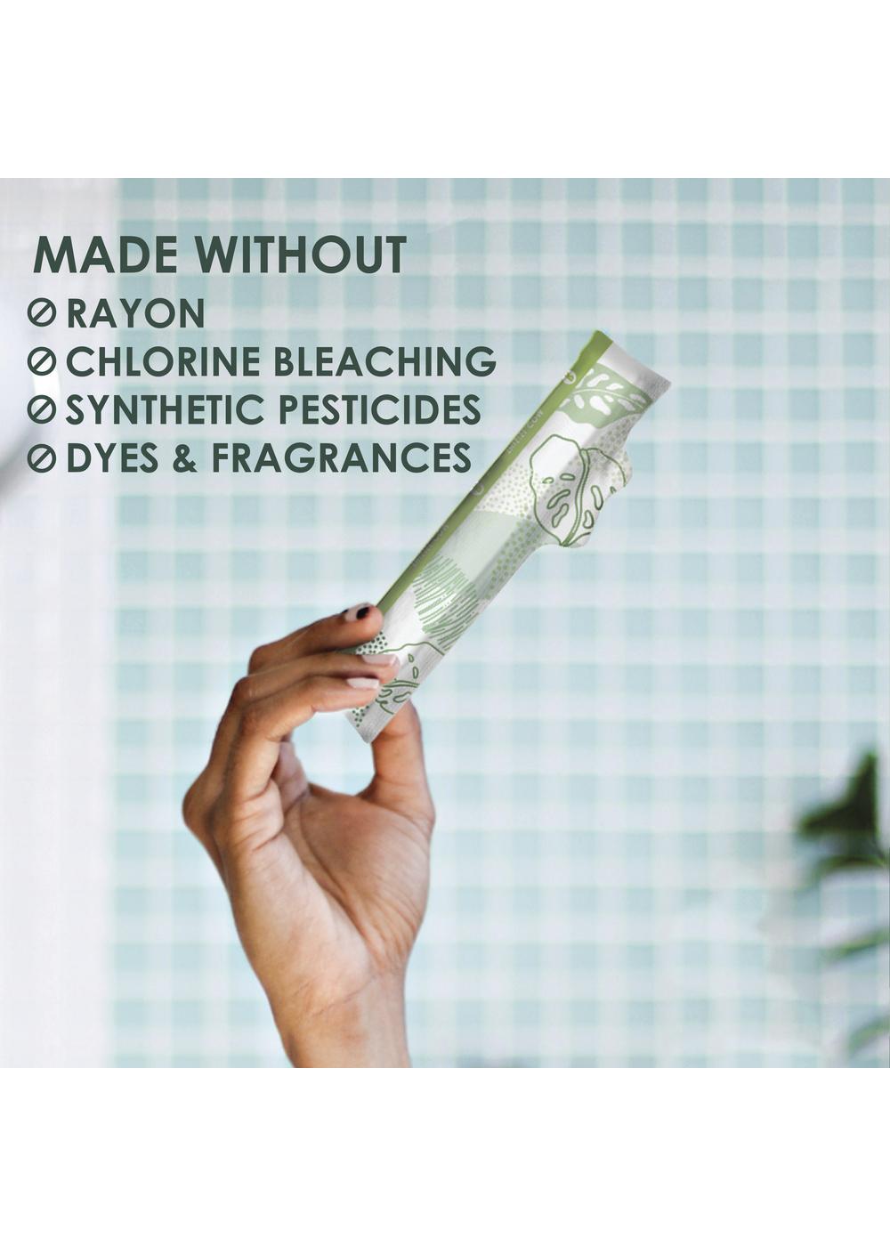 L. 100 Organic Cotton Core Tampons Regular/Super Shop Pads