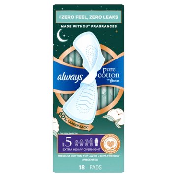 Always Pure Cotton FlexFoam Pads Size 5 - Extra Heavy Overnight