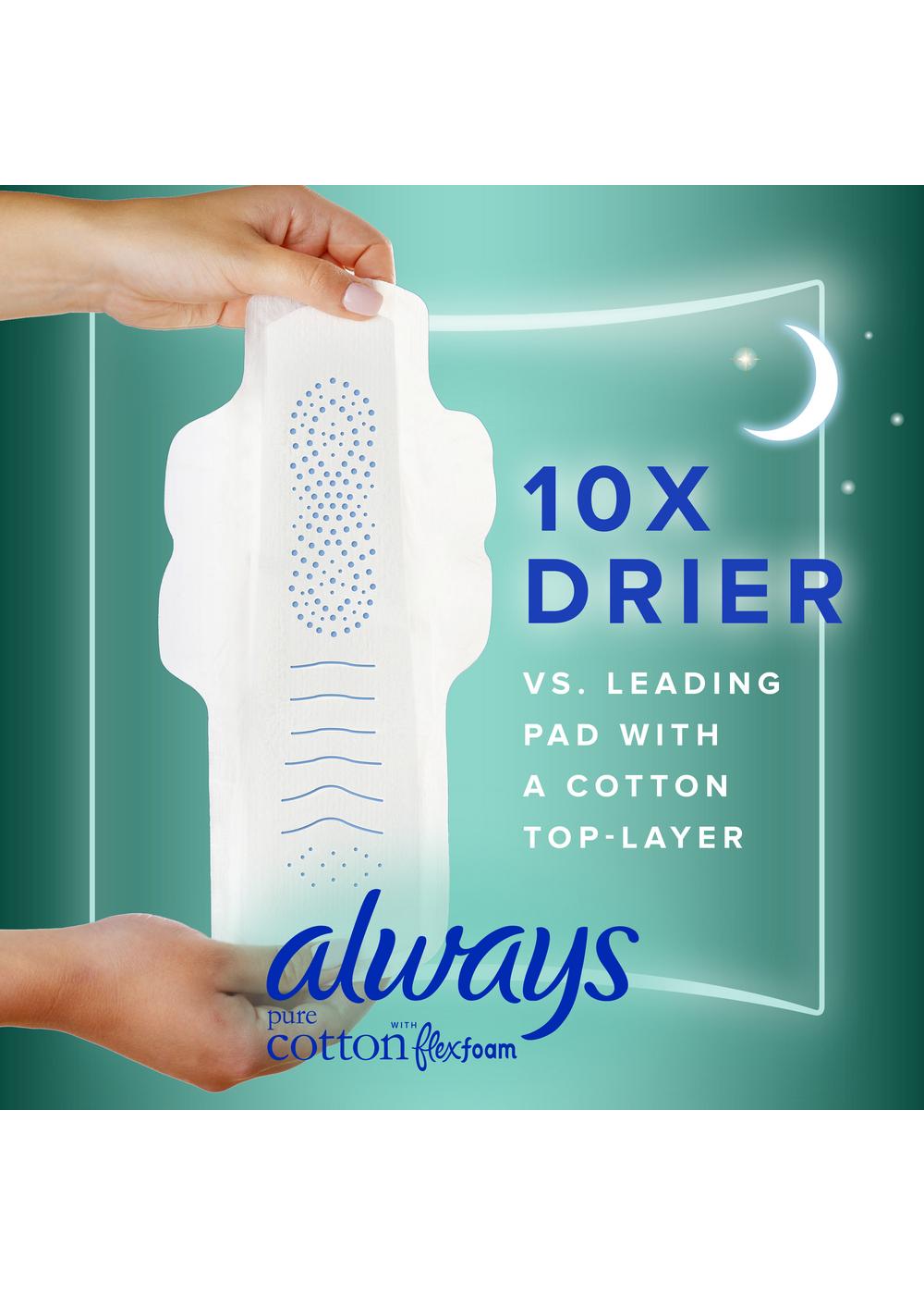 Always Pure Cotton FlexFoam Pads Size 5 - Extra Heavy Overnight; image 11 of 12