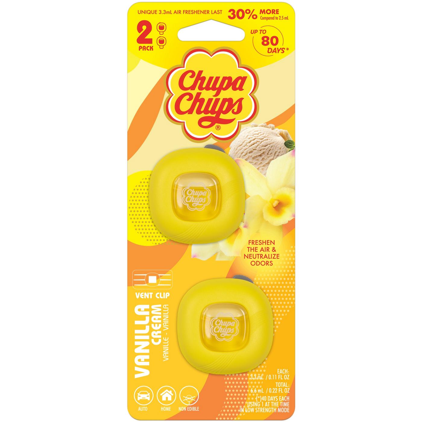 Chupa Chups Vent Clip Air Fresheners - Vanilla Cream; image 1 of 4