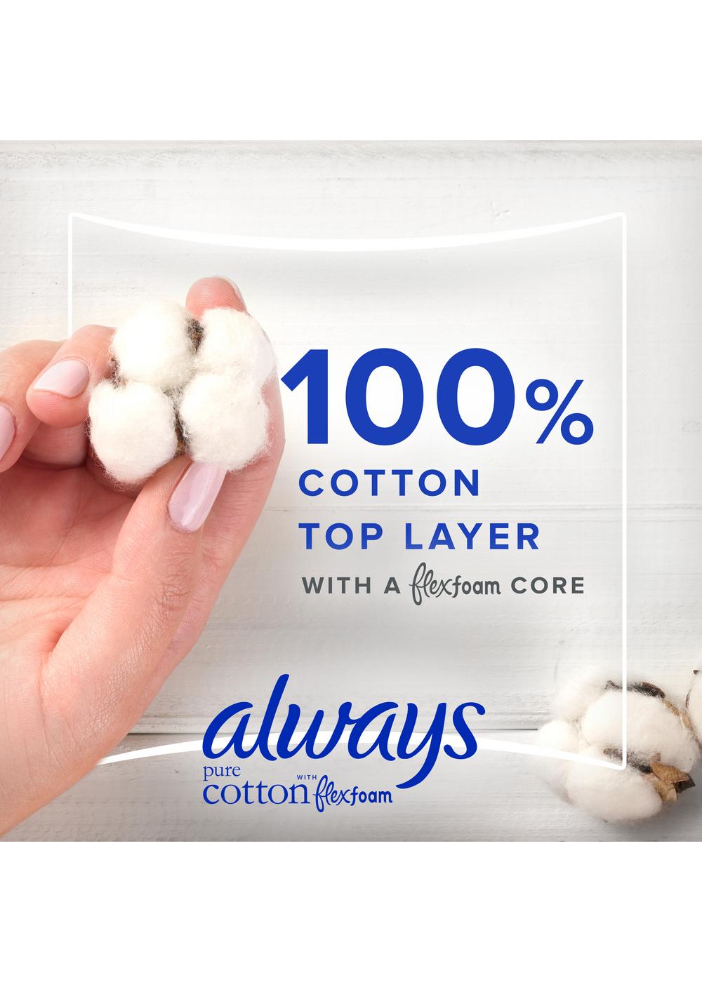 Always Pure Cotton FlexFoam Pads Size 5 - Extra Heavy Overnight - Shop Pads  & Liners at H-E-B