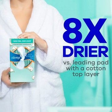 Always Pure Cotton FlexFoam Size 3 Extra Heavy Pads with Wings