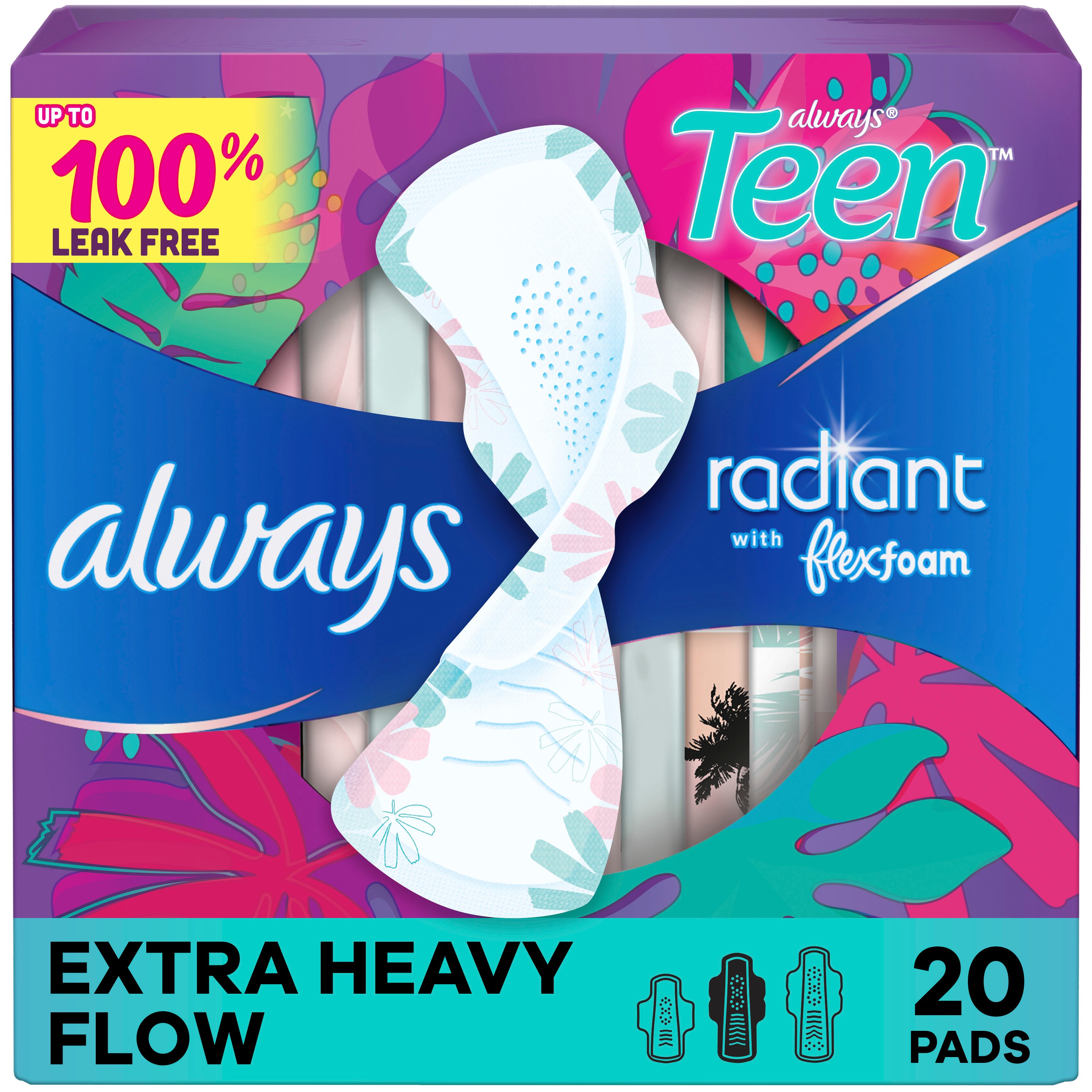 Always Teen Radiant FlexFoam Pads Size 3 Extra Heavy with Wings Shop