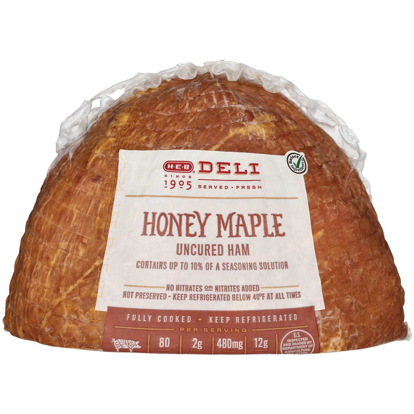 H-E-B Deli Sliced Honey Maple Uncured Ham; image 2 of 3