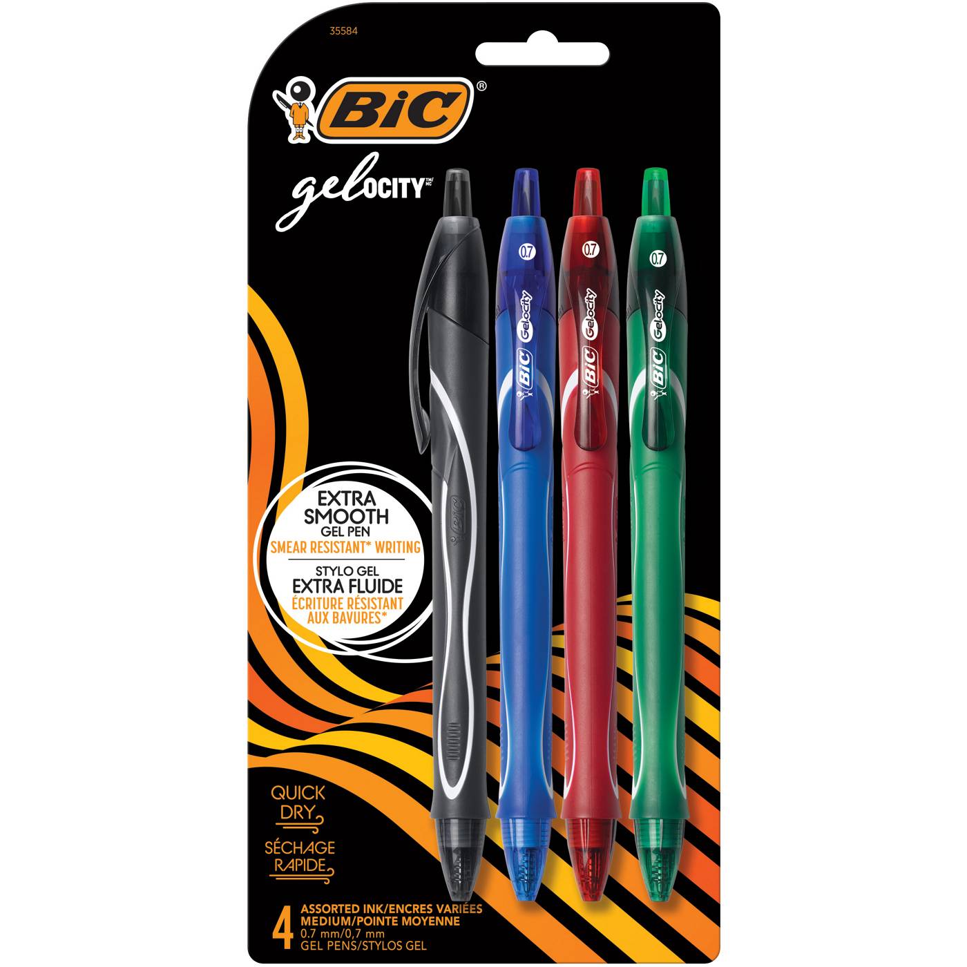 BIC Gel-ocity Quick Dry 0.7mm Gel Pens - Assorted Ink; image 1 of 2