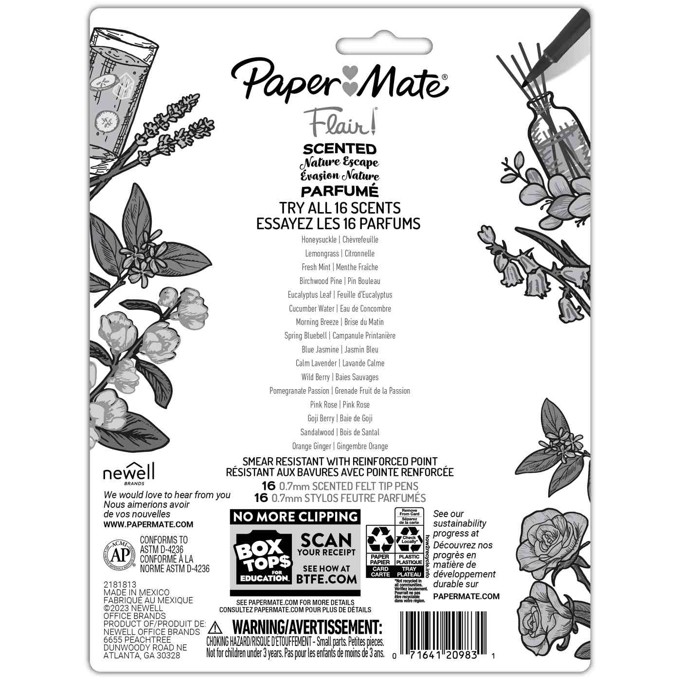 Paper Mate Flair Nature Escape Scented 0.7mm Felt Tip Pens - Assorted Ink; image 2 of 2