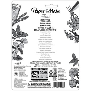 Paper Mate Flair! Nature Escape Scented 0.7mm Felt Tip Pens - Assorted Ink