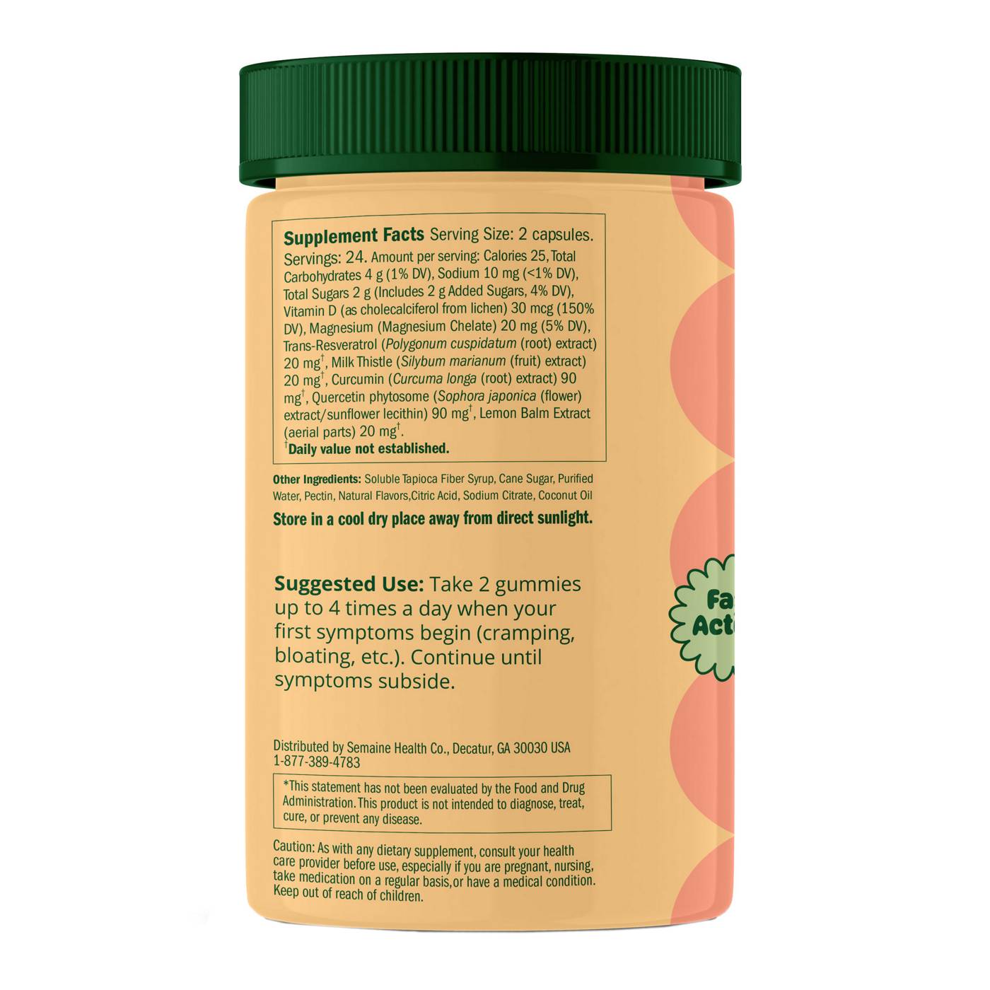 Semaine PMS Relief Gummy - Mango Peach Spritz; image 3 of 3