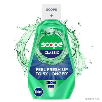 Crest Travel Size Scope Outlast Mouthwash - Fresh Mint, 3.3 oz