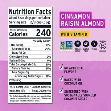Purely Elizabeth Cinnamon Raisin Almond Superfood Cereal