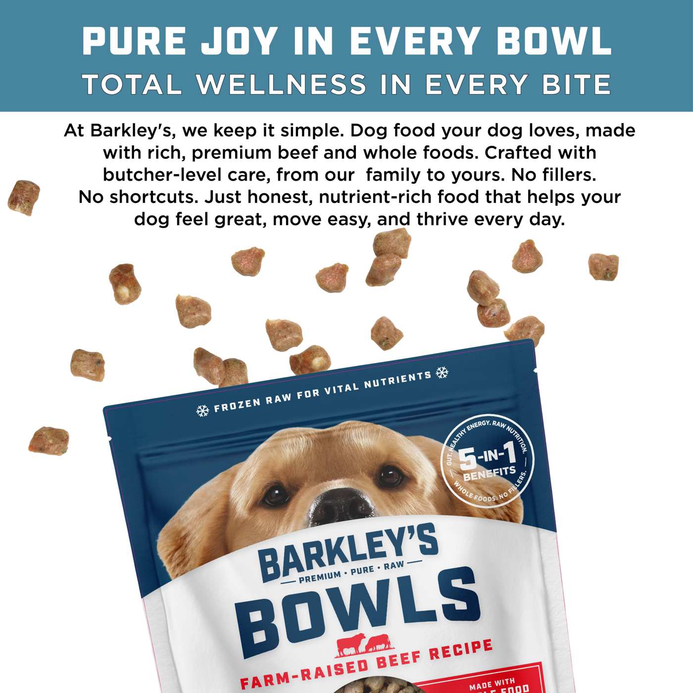Barkley's Bag Raw Frozen Beef Bowl - Raw Frozen Dog Food; image 2 of 5