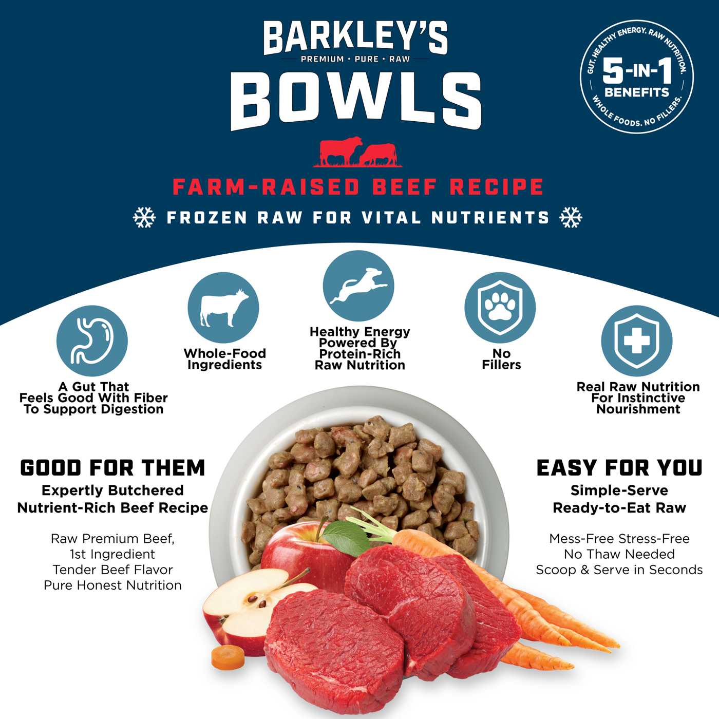 Barkley's Bag Raw Frozen Beef Bowl - Raw Frozen Dog Food; image 4 of 5
