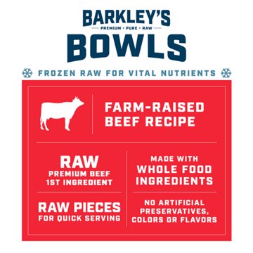 Barkley's Bag Raw Frozen Beef Bowl - Raw Frozen Dog Food