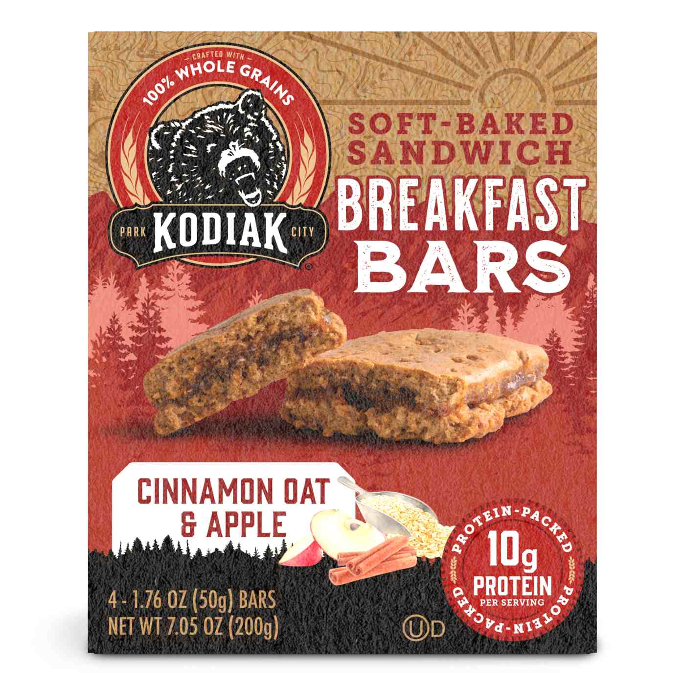 Kodiak 10g Protein Breakfast Bars - Cinnamon Oat & Apple; image 1 of 2